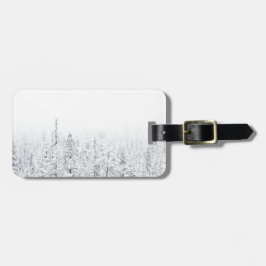 Etiqueta Para Maletas Bosque Nevado