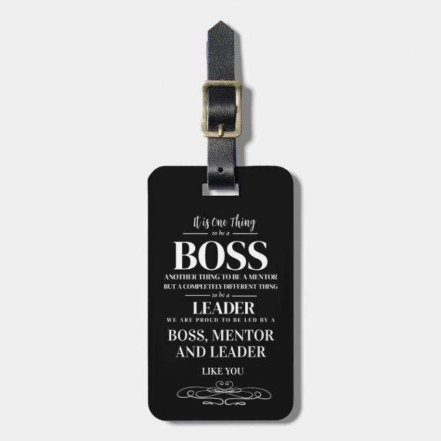 Etiqueta Para Maletas Boss appreciation week card  (Frente Vertical)