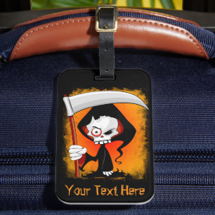 Etiqueta Para Maletas Botella de agua Grim Reaper Personalizado