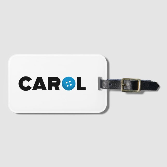 Etiqueta Para Maletas Botón Carol (Anverso horizontal)