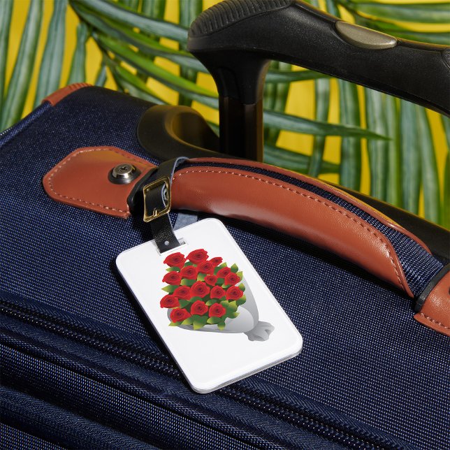 Etiqueta Para Maletas Bouquet De Rosas Rojas (Subido por el creador)