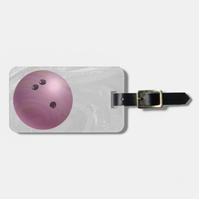 Etiqueta Para Maletas Bowling Ball Pink (Frente Horizontal)