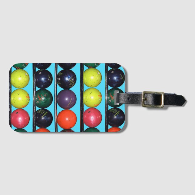 Etiqueta Para Maletas Bowling Blitz (Anverso horizontal)
