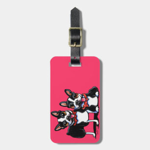 Etiqueta Para Maletas Bowtie Boston Terriers Off-Leash Art™