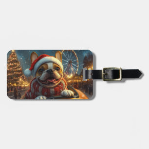Etiqueta Para Maletas Boxer Dog Roller Coaster Navidades