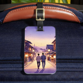 Etiqueta Para Maletas Boyfriend de Kyoto en el atardecer