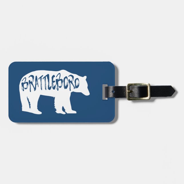Etiqueta Para Maletas Brattleboro Vermont Bear (Frente Horizontal)