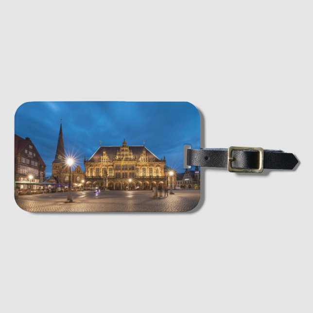 Etiqueta Para Maletas Bremen Alemania (Anverso horizontal)