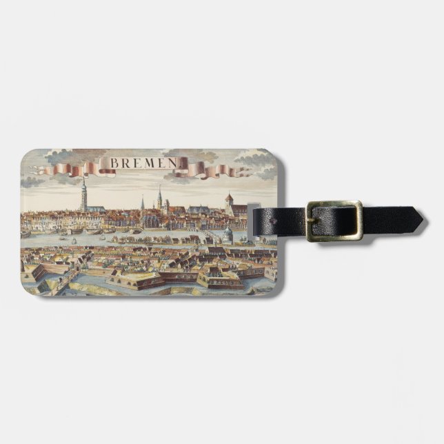 Etiqueta Para Maletas Bremen, Alemania, 1719 (Frente Horizontal)