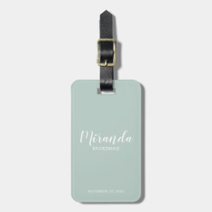 Etiqueta Para Maletas Bridesmaid personalizada de escritura moderna