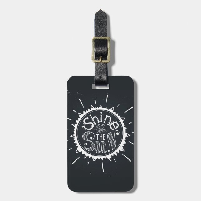 Etiqueta Para Maletas Brilla como el sol (Frente Vertical)