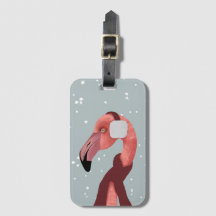 Brillante Flamingo De Invierno Acogedor Con Scarf