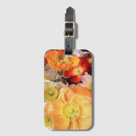 Etiqueta Para Maletas Brillante Floral Boho Amapola