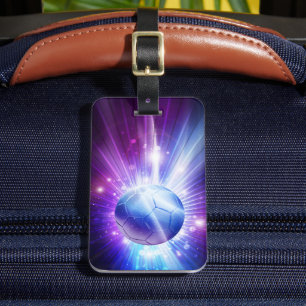 Etiqueta Para Maletas Brillante Fútbol Sala