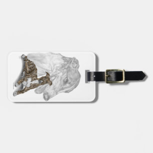 Etiqueta Para Maletas Brindle Greyhound Dog Art