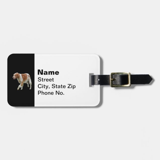 Etiqueta Para Maletas Brittany Spaniel (Frente Horizontal)