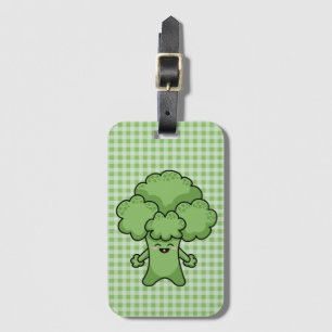 Etiqueta Para Maletas Brócoli verde divertido