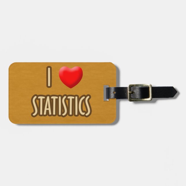 ETIQUETA PARA MALETAS BROWN MODEL - I LOVE STATISTICS (Frente Horizontal)