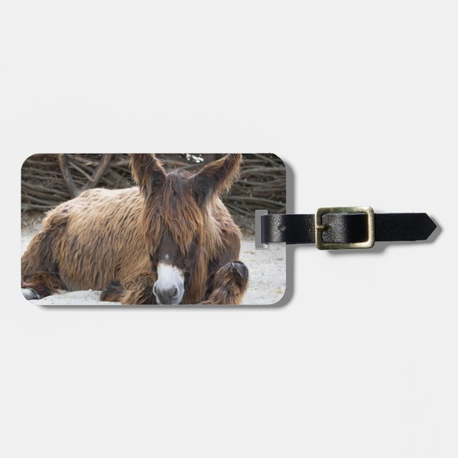 Etiqueta Para Maletas Brown Poitou Donkey (Frente Horizontal)