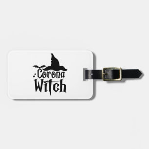 Etiqueta Para Maletas Bruja Corona Halloween , Divertido Halloween ,