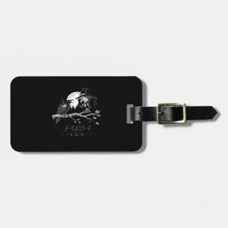 Etiqueta Para Maletas Bruja de Halloween de cuervo F-Caw-F