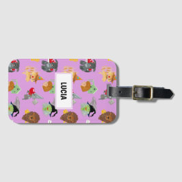 Etiqueta Para Maletas Brujas, espantapájaros y leones