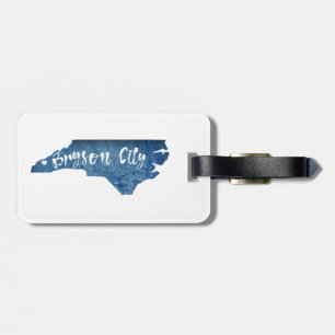 Etiqueta Para Maletas Bryson City North Carolina Wood Grain