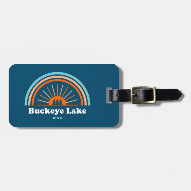 Etiqueta Para Maletas Buckeye Lake Ohio Rainbow (Frente Horizontal)