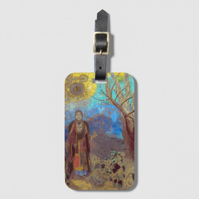 Etiqueta Para Maletas Buda | Odilon Redon | (Anverso vertical)