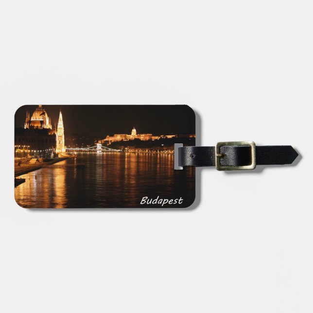 Etiqueta Para Maletas Budapest en la noche (Frente Horizontal)