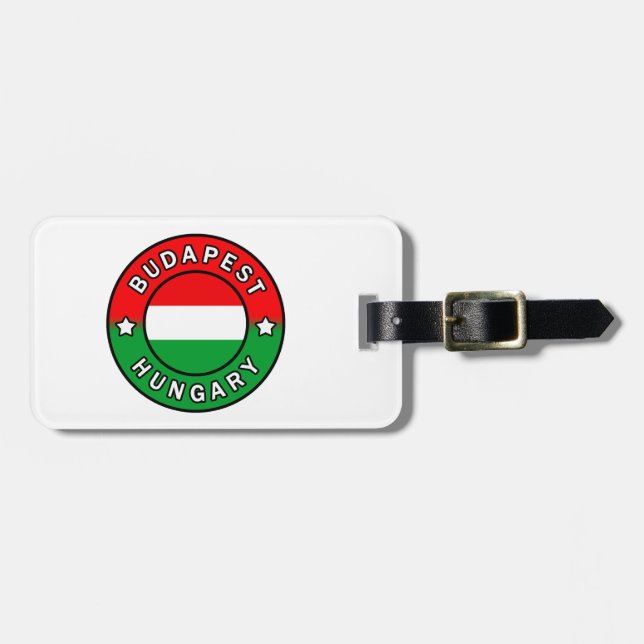 Etiqueta Para Maletas Budapest Hungría (Frente Horizontal)