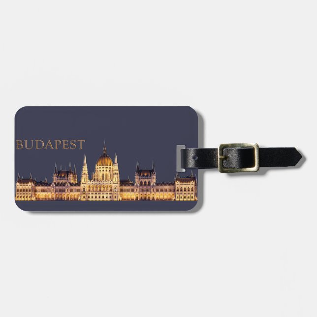 Etiqueta Para Maletas Budapest Travel Souvenir (Frente Horizontal)