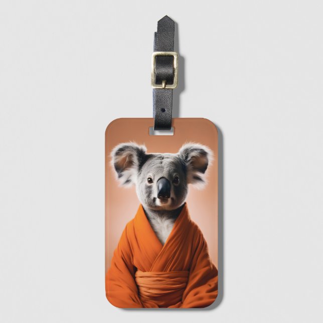 Etiqueta Para Maletas Budista Koala (Anverso vertical)