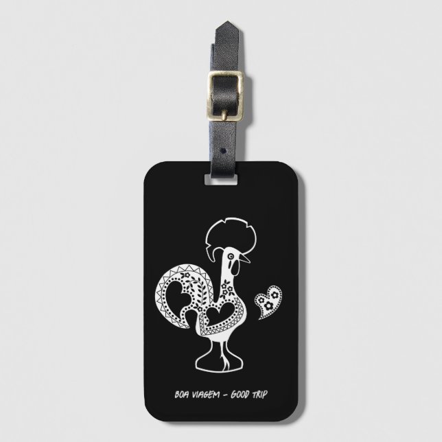 Etiqueta Para Maletas Buen Viaje Portugués - Boa Viagem (Anverso vertical)