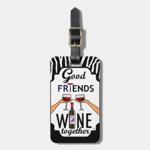 Etiqueta Para Maletas Buen vino de los amigos