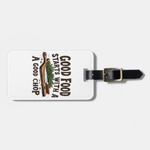 Etiqueta Para Maletas Buena comida empieza con un buen chef de cocina de