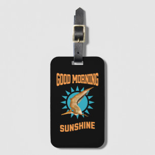 Etiqueta Para Maletas Buenos Días Pterodáctilo Sol Dino