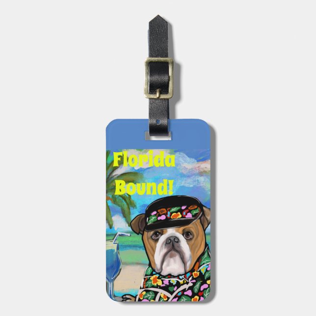 Etiqueta Para Maletas Bulldog (Frente Vertical)