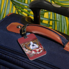 Etiqueta Para Maletas Bulldog