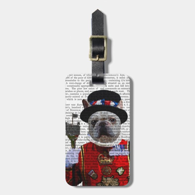 Etiqueta Para Maletas Bulldog Beefeater (Frente Vertical)