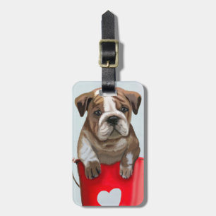 Etiqueta Para Maletas Bulldog Cubo De Amor Rojo 2