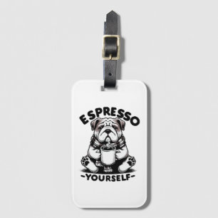 Etiqueta Para Maletas Bulldog de Espresso Caliente