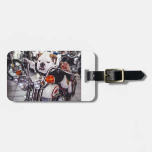 Etiqueta Para Maletas Bulldog en la motocicleta
