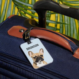 Etiqueta Para Maletas Bulldog Francés Personalizado | Frenchie