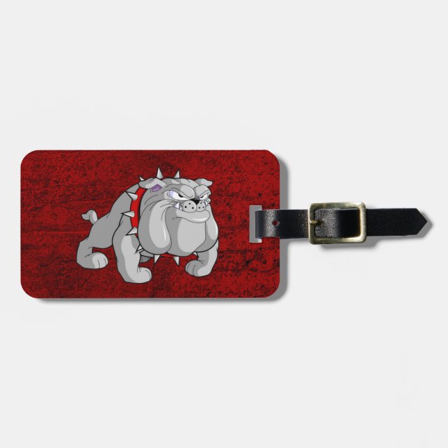 ETIQUETA PARA MALETAS BULLDOG GRAY PERSONALIZADO (Frente Horizontal)