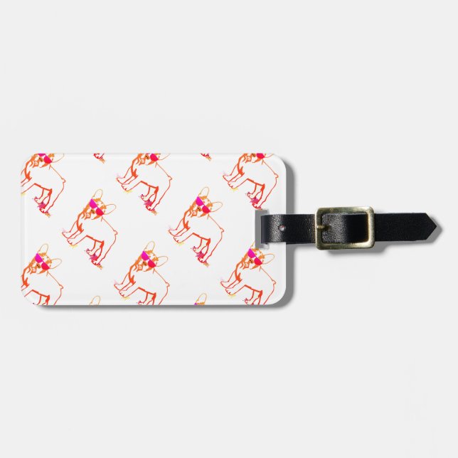 Etiqueta Para Maletas Bulldog Super Frenchie (Frente Horizontal)