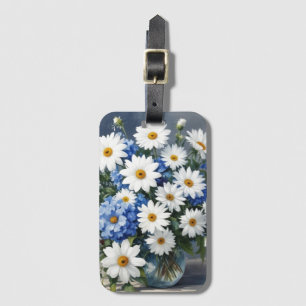 Etiqueta Para Maletas Bunch of Flowers Elegant Daisies Watercolor