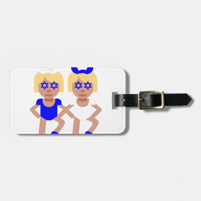 Etiqueta Para Maletas bunny ears hanukkah (Frente Horizontal)