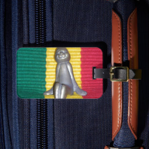 Etiqueta Para Maletas Bunny in Rasta Colours: Un toque de arte groovy im