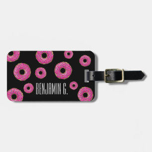 Etiqueta Para Maletas Buñuelo asperjado rosa delicioso jugoso